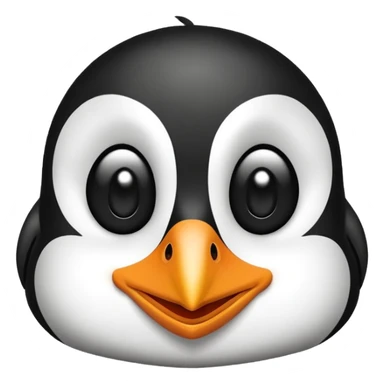 
a Penguin smiling with eyes sticker