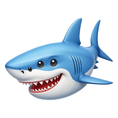 shark with blue shoes on feet sticker