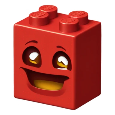 Red LEGO brick sticker