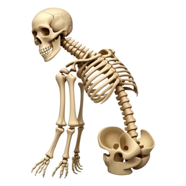 human Spine skelton from side sticker