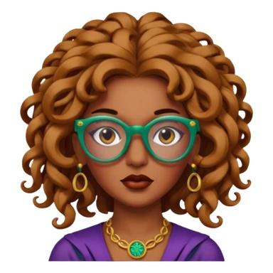 brownie Medusa Versace with glasses  sticker