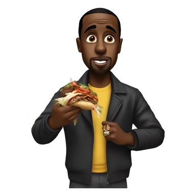 P Diddy eating kebab  sticker