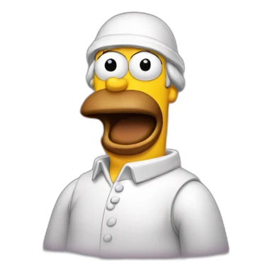 homer donut surprised sticker