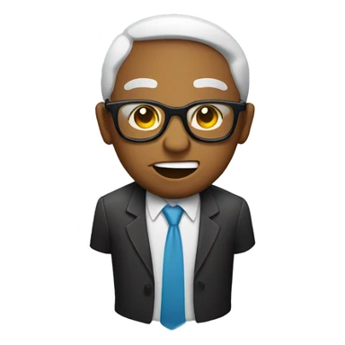 Emoji wearing glasses with tongue sticking out sticker