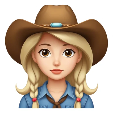 Girl with a cowboy hat on sticker