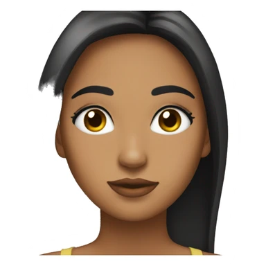 Chica latina bllo negro lacio largo y ojos negros sticker