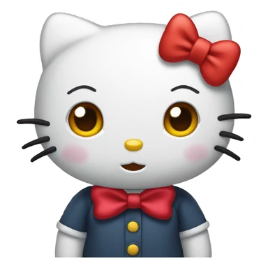 Hello kitty with a cute big red bow  sticker