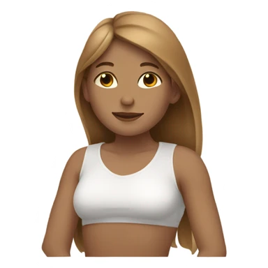 Light brown hair girl relaxing sticker