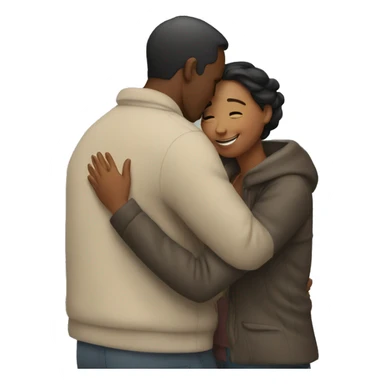 Woman hugging a man sticker