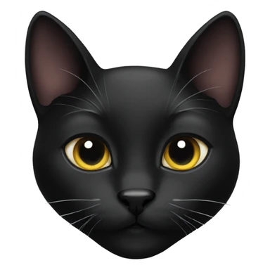 Black cat love sticker