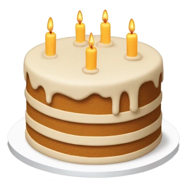 Beige birthday cake sticker