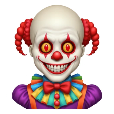 skeleton clown sticker