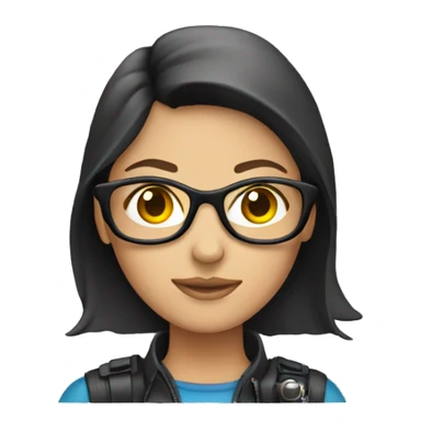 female brunette photographer sticker