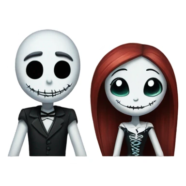 Jack and sally sticker