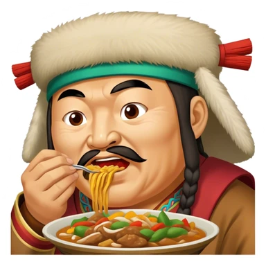 genghis khan mongol food sticker
