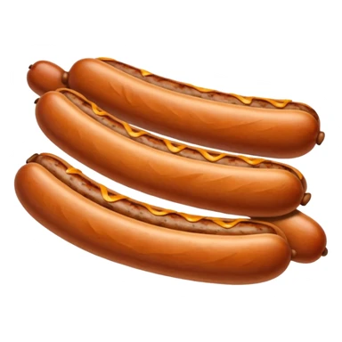 Single grilled sausage on a plain white background sticker
