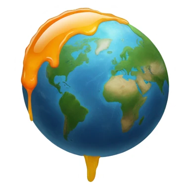 earth with juice sticker