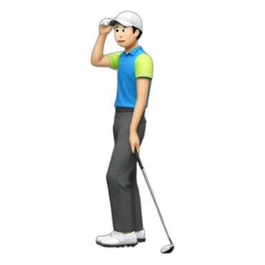 andrew hsu asian man golf sticker