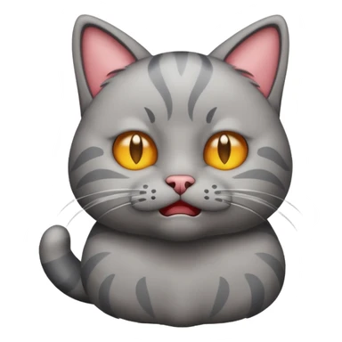 Emoji cat full body hurt and crying sticker