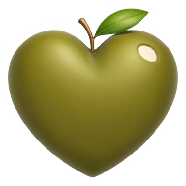 olive color heart sticker