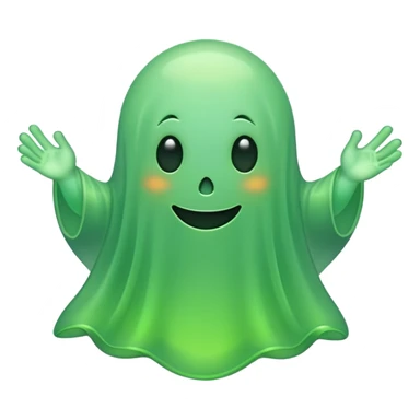 cute green ghost sticker
