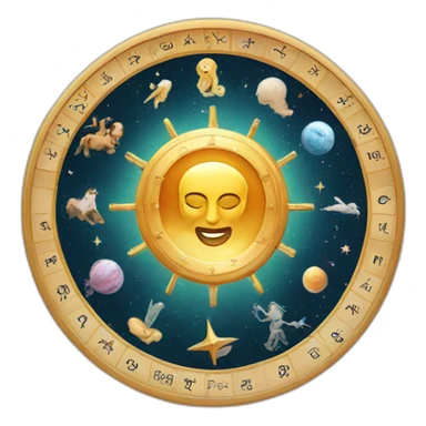 Astrology zodiac signs wheel sticker