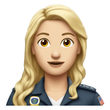 Female airplane pilot blond straight hair sticker