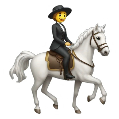 une marié sur un cheval sticker