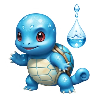 glitter pokemon squirtle sticker