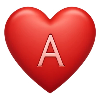 A heart with an a in the middle sticker