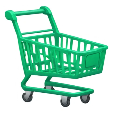 Empty Green shopping cart sticker