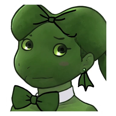 Anime girl  wearing bows sticker