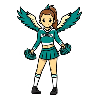 Me as an eagles cheerleader sticker