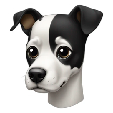 Chien noir et blanc sticker