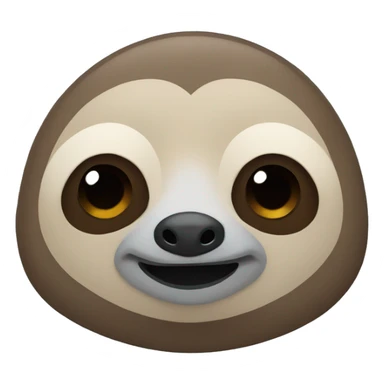 Sloth with a short mustache  sticker