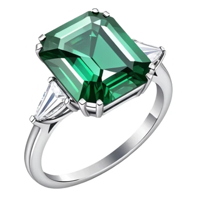 Emerald shaped diamond ring sticker