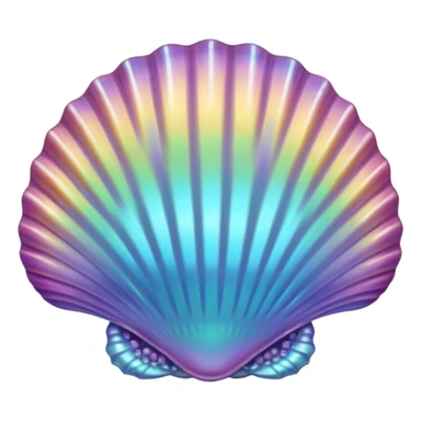 sea shell with pearls sticker
