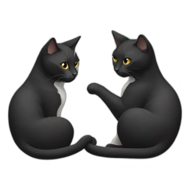Two cats yin yang sticker