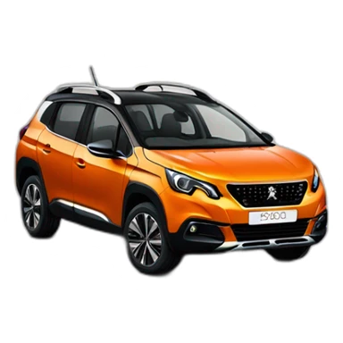 Orange Peugeot e-2008 sticker