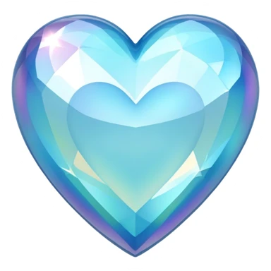 Light blue bejweled heart sticker