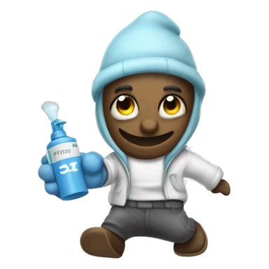 Anthropomorphic febreez spray sticker