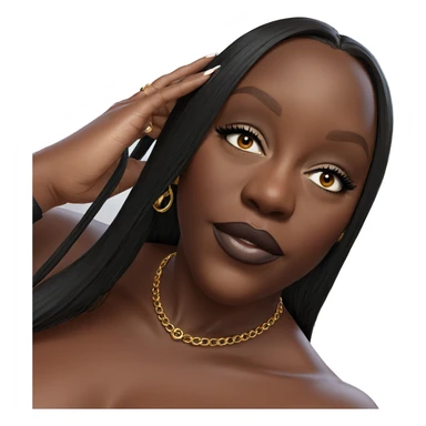 portrait of dark-skinned beauty sticker