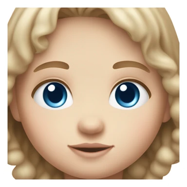  White baby with brown hair  sticker