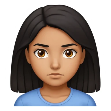 Hispanic girl determined look sticker