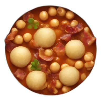 stew with chickpeas, chorizo ​​and bacon sticker