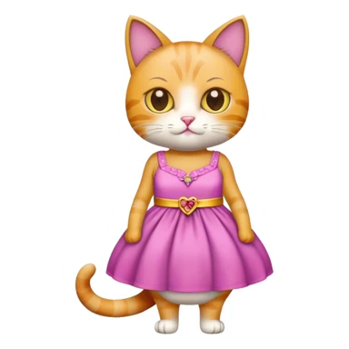 Cat wearing a dres sticker