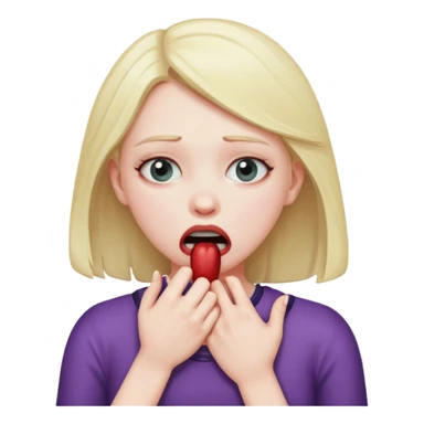 person chocking themselves girl  sticker