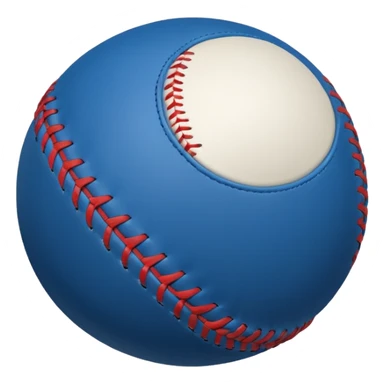 blue baseball ball sticker