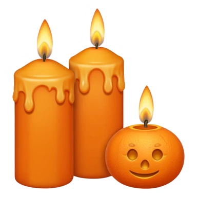 orange candle sticker