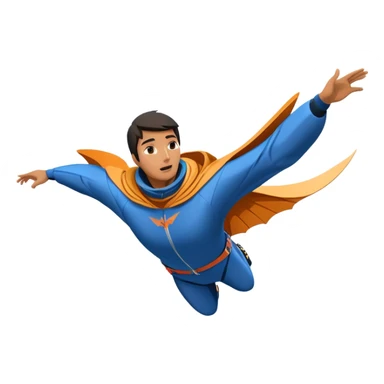 A daring wingsuit athlete soaring between towering mountains, with their wingsuit fully stretched, cutting through the air at high speed. The background features dramatic cliffs and a vast sky, emphasizing the thrill and freedom of base jumping. sticker
